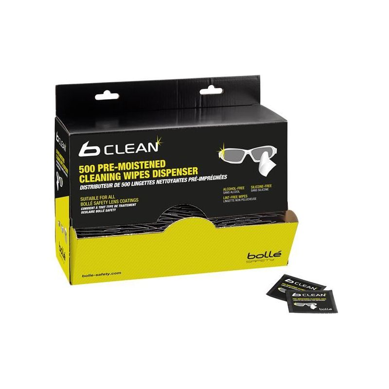 Bolle Safety B500 b Clean Cleaning Tissues Dispenser (Pack 500) Bolle Safety - RockBottom Northampton