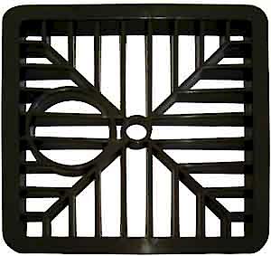 Square Gully Grid 6in Black