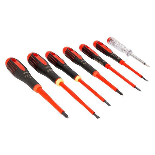 Bahco BE-9887S ERGO™ VDE Insulated Screwdriver Set, 7 Piece Bahco - RockBottom Northampton
