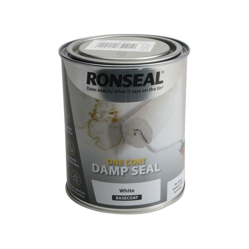 Ronseal One Coat Damp Seal White 750ml Ronseal - RockBottom Nothampton