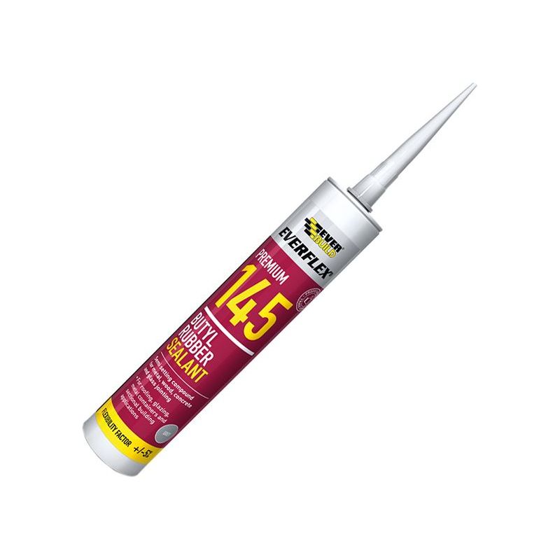 Everbuild Sika Everflex® 145 Butyl Rubber Sealant 300ml Grey Everbuild Sika - RockBottom Northamptin