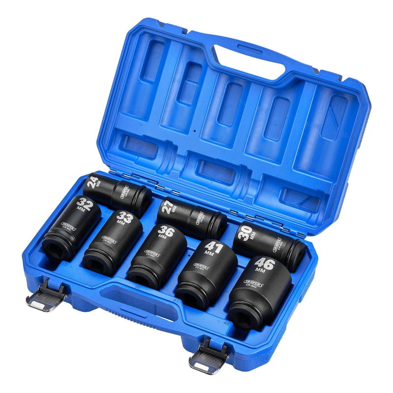 Draper HI-TORQ Metric Deep Impact Socket Set, 3/4" Sq. Dr. (8 Piece) Draper - Town Tools