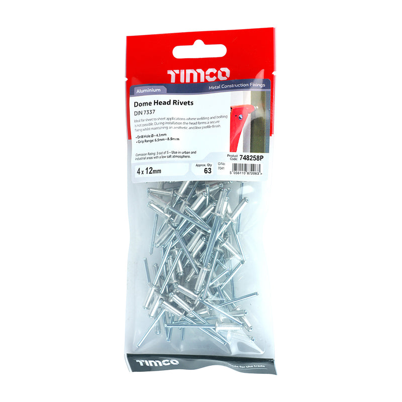 TIMCO Rivets Dome Head Aluminium