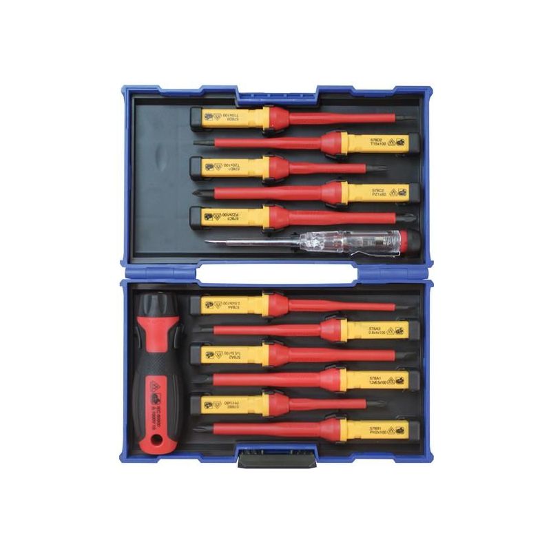 Faithfull Interchangeable VDE Screwdriver Set, 13 Piece Faithfull - RockBottom Northampton