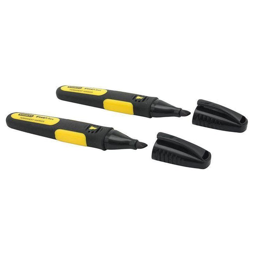 Stanley® Hand Tools Chisel Tip Marker Black (Pack 2) STANLEY® Hand Tools - RockBottom Nothampton