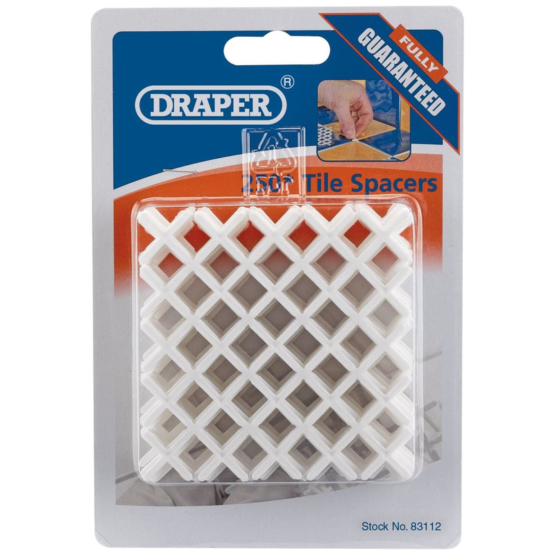 Draper Tile Spacers, 2mm (Approx 250) 83112 Draper - Town Tools 