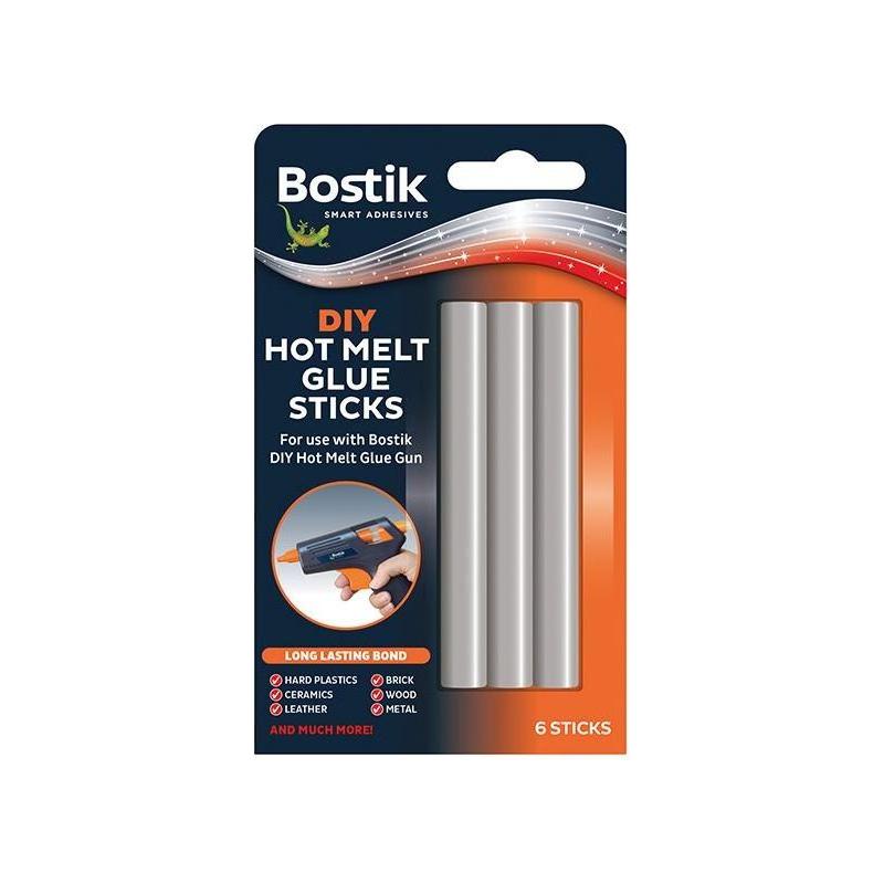 Bostik DIY Hot Melt Glue Sticks (Pack 6) Bostik - RockBottom Northampton