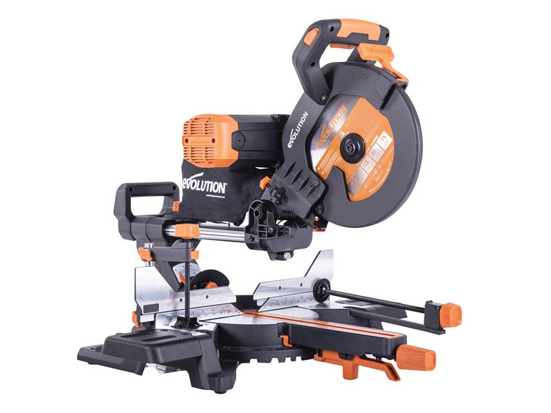 Evolution - R255SMS-DB+ Multi-Material Sliding Mitre Saw 255mm 1600W 110V