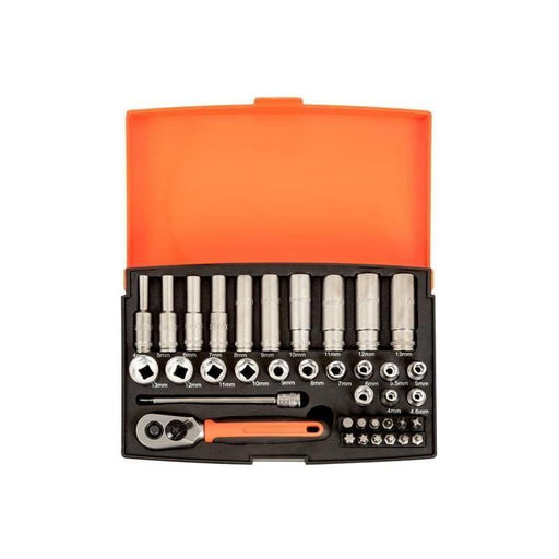Bahco SL25L 1/4in Deep Drive Socket Set, 37 Piece Bahco - RockBottom Northampton