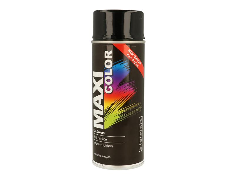 MAXICOLOR - MaxiColor Spray Gloss Deep Black RAL9005 400ml