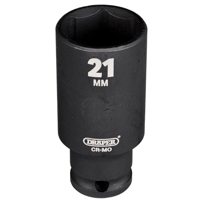 Draper Draper HI-TORQ Metric Deep Impact Socket, 3/8" Sq. Dr., 21mm Draper - Town Tools