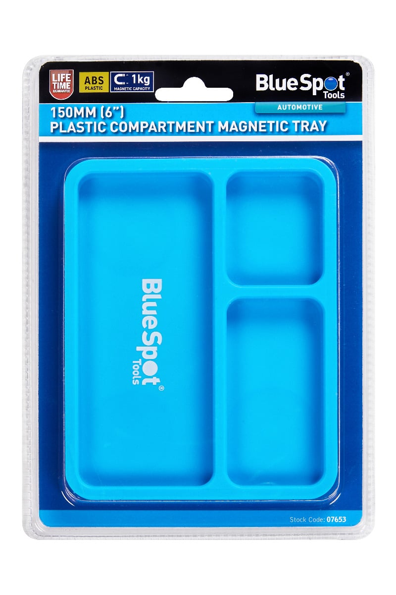 Blue Spot Tools 150mm (6") Plastic Compartmented Magnetic Tray