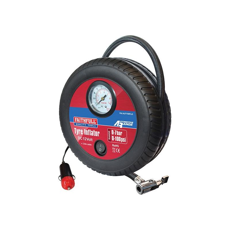 Faithfull Low Volume Tyre Inflator 12V Faithfull - RockBottom Northampton