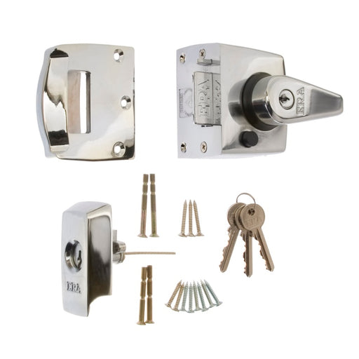Era BS High Security Nightlatch 40mm Finish: Polished Chrome Body - Chrome Cylinder