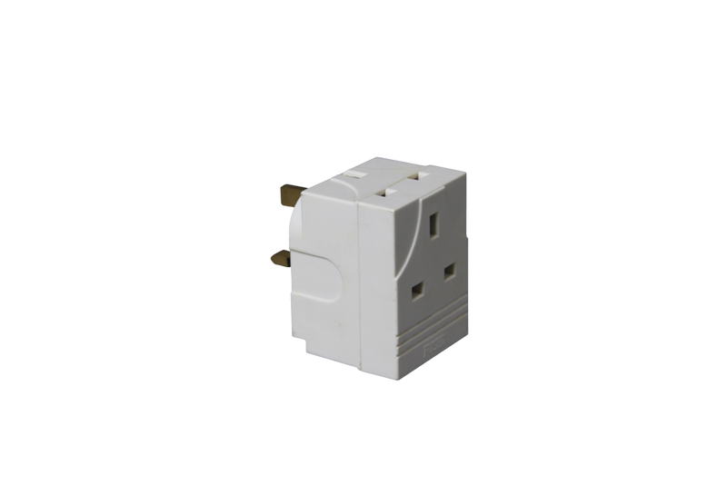 Securlec 3 Way Plug In Adaptor Fused White 13 Amp