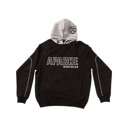 Apache Hooded Sweatshirt Black/Grey - L (41/43in) Apache - RockBottom Northampton 