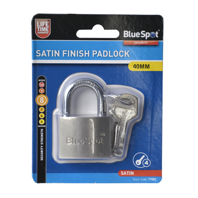 Blue Spot Tools Satin Finish Padlock