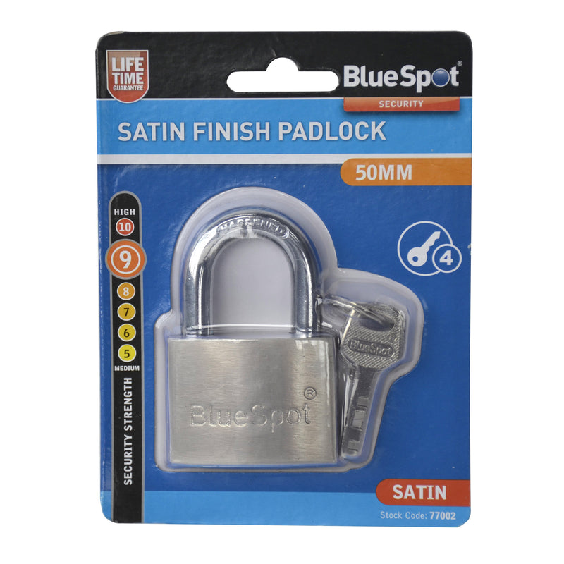 Blue Spot Tools Satin Finish Padlock