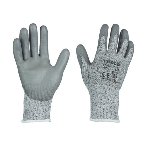 TIMCO Medium Cut PU Coated HPPE Fibre with Glass Fibre Gloves