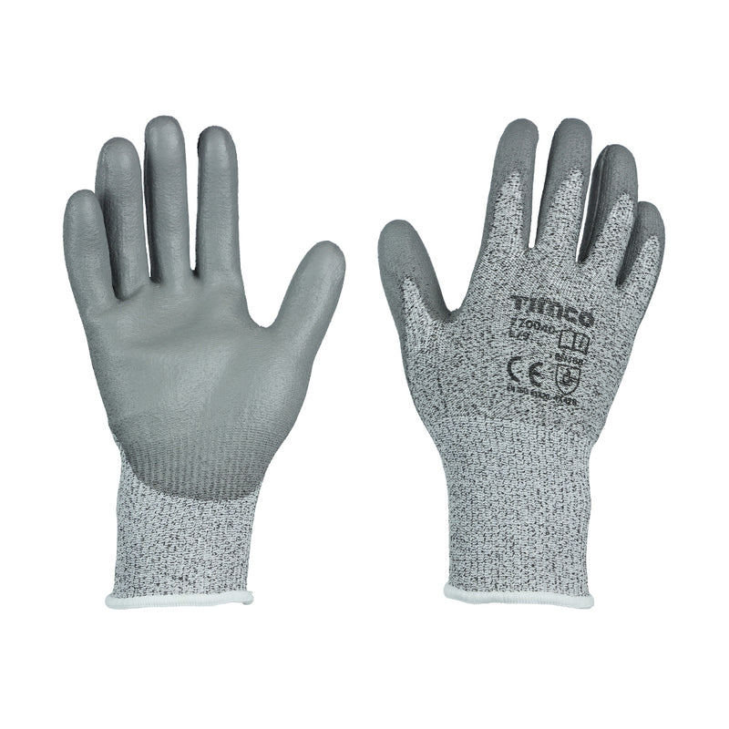 TIMCO Medium Cut PU Coated HPPE Fibre with Glass Fibre Gloves
