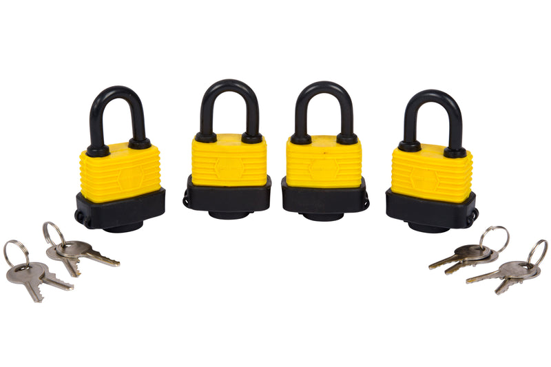 Blue Spot Tools 4 PCE 40mm Weather Resistant Padlocks Keyed Alike