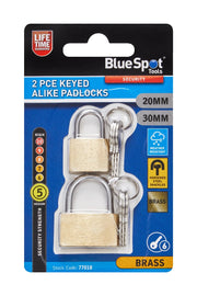 Blue Spot Tools 2 PCE Padlock Set 20MM & 30MM