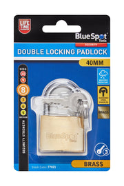 Blue Spot Tools Brass Padlock Double Locking