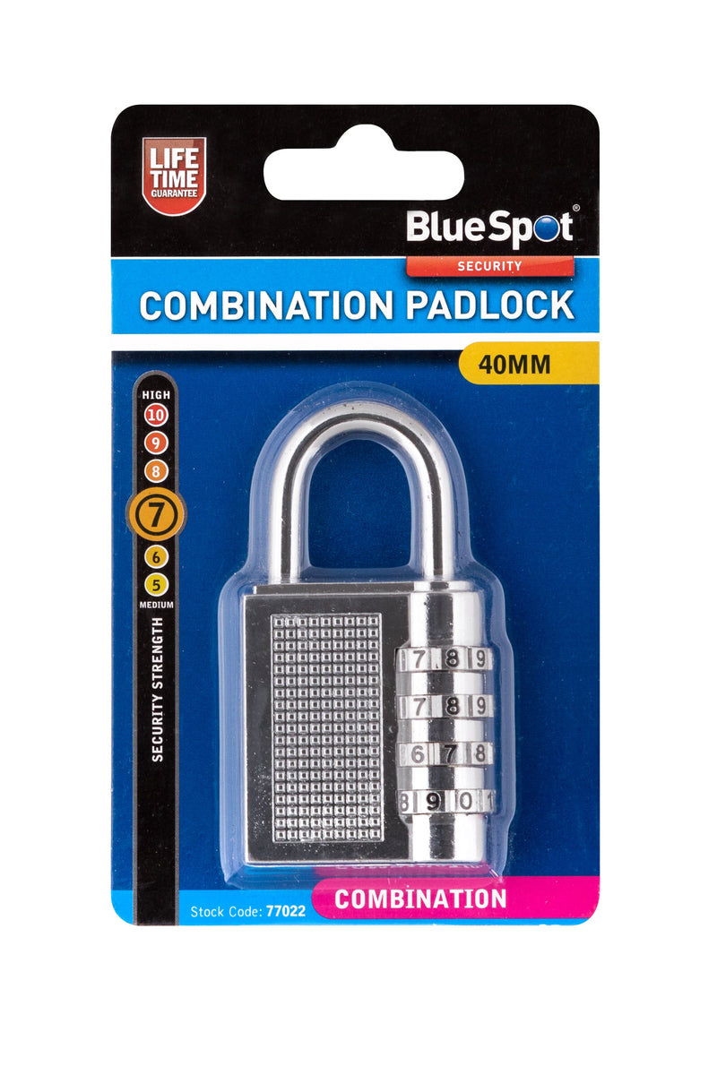 Blue Spot Tools 40mm Combination Padlock