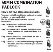 Blue Spot Tools 40mm Combination Padlock