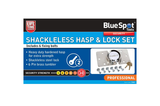 Blue Spot Tools Shackleless Hasp & Lock Set