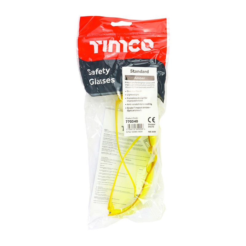 TIMCO Safety Glasses Clear - One Size