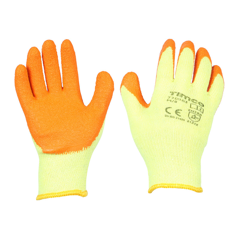 TIMCO Eco Grip Crinkle Latex Coated Polycotton Gloves Multi Pack — Bag