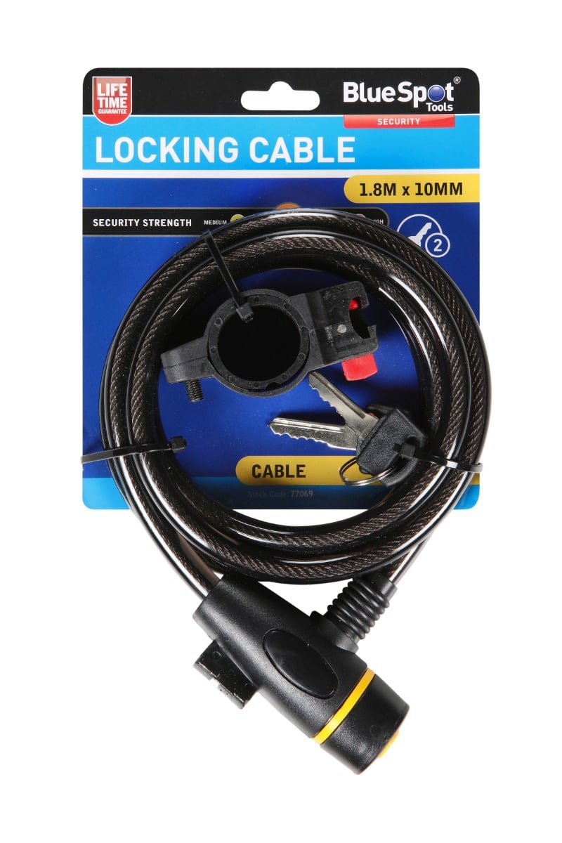 Blue Spot Tools 1.8m Locking Cable