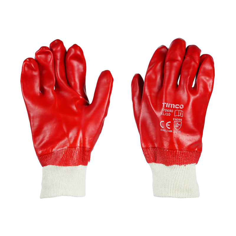 TIMCO PVC Grip PVC Coated Cotton Interlock Gloves