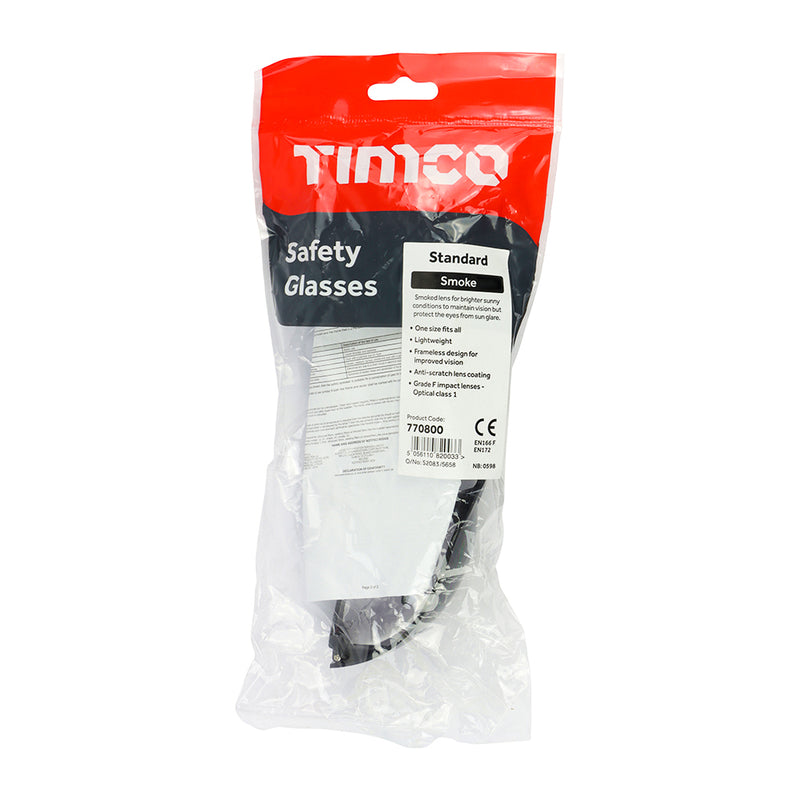 TIMCO Safety Glasses Clear - One Size
