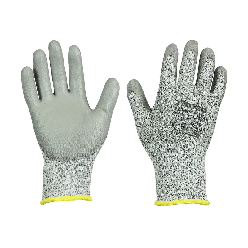 TIMCO High Cut PU Coated HPPE Fibre with Glass Fibre Gloves - Large