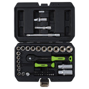 Draper HI-TORQ Metric Socket and Bit Set, 1/4" and 3/8" Sq. Dr. (48 Piece) Draper - Town Tools