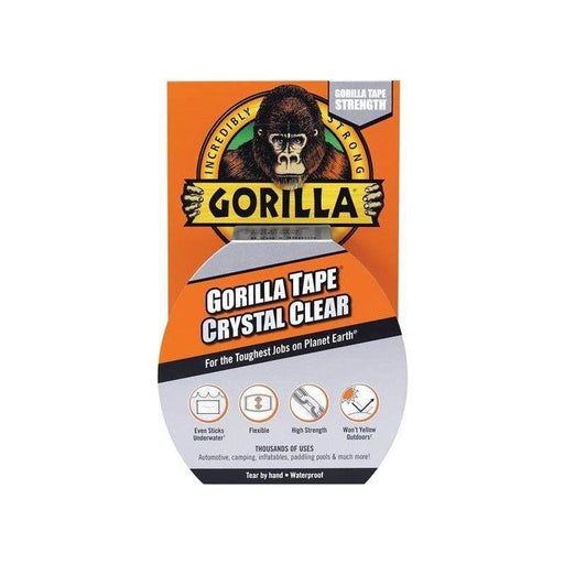 Gorilla Glue Gorilla Tape® 48mm x 8.2m Crystal Clear Gorilla Glue - RockBottom Northampton