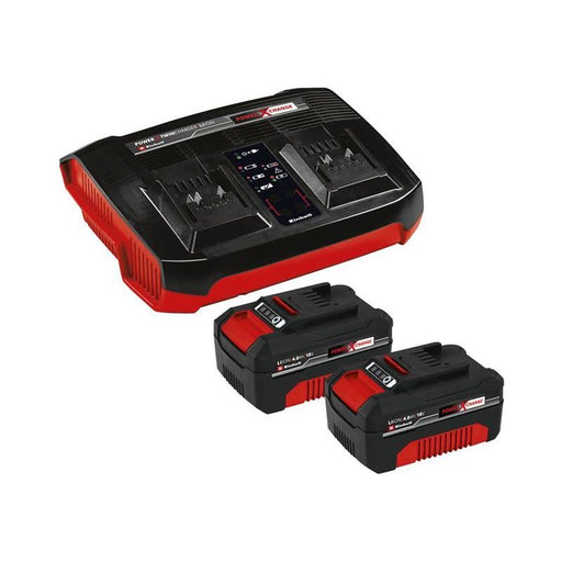 Einhell Power X-Change Battery & Charger Starter Kit 18V 2 x 4.0Ah Li-ion Einhell - RockBottom Northamptin