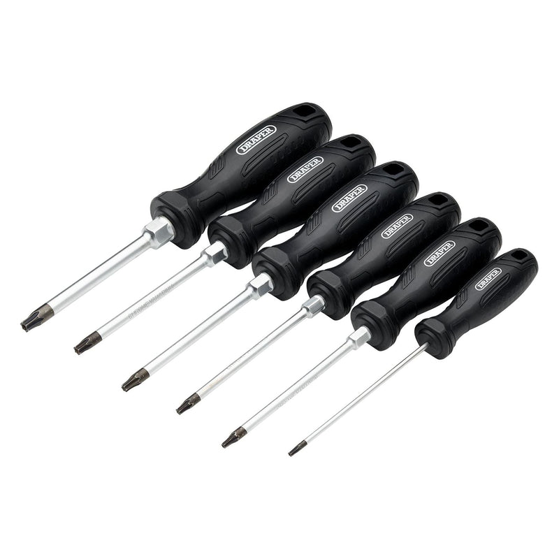Draper Draper TX-STAR Tamperproof Hard Grip Screwdriver Set (6 Piece) Draper - Town Tools