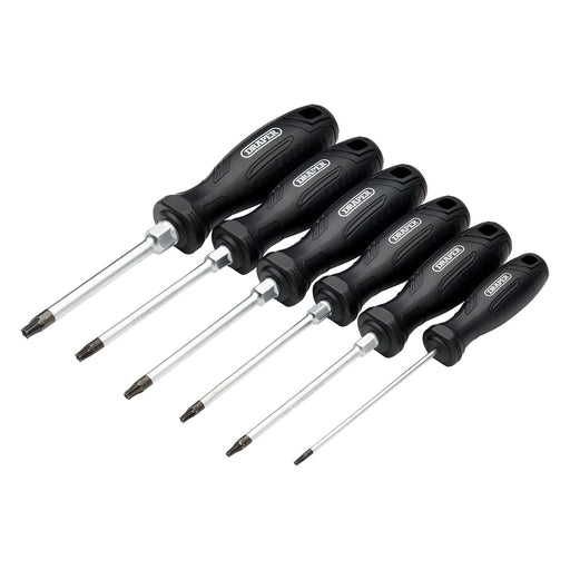 Draper Draper TX-STAR Tamperproof Hard Grip Screwdriver Set (6 Piece) Draper - Town Tools