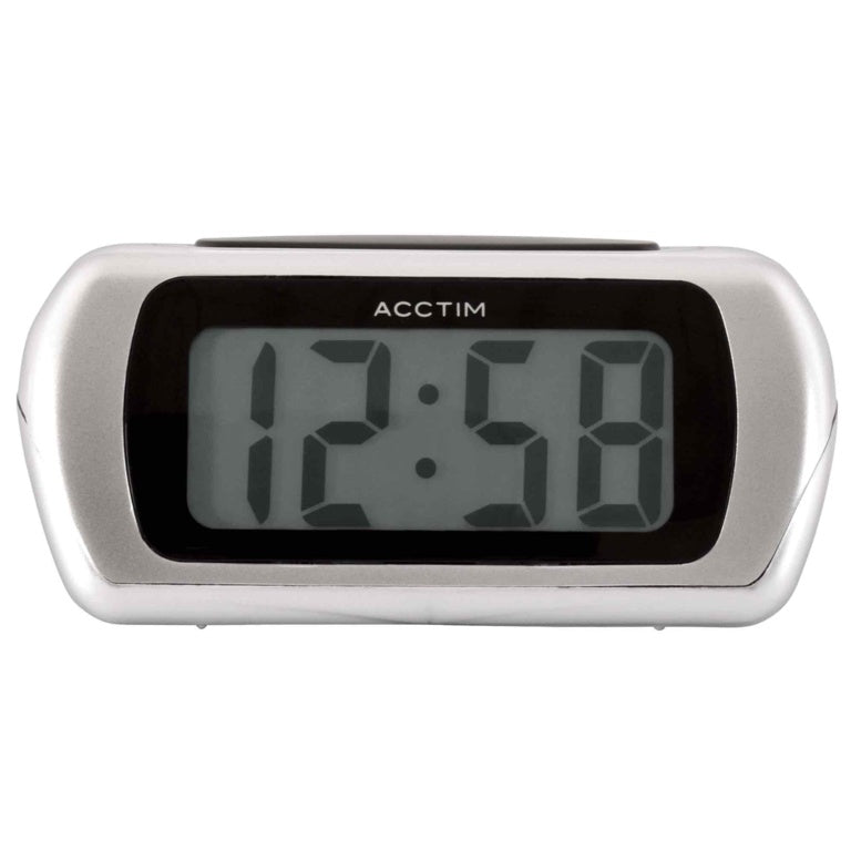 Acctim Auric LCD Clock Silver