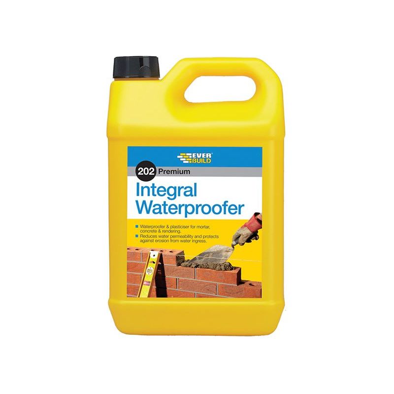 Everbuild Sika 202 Integral Liquid Waterproofer 5 litre Everbuild Sika - RockBottom Northamptin