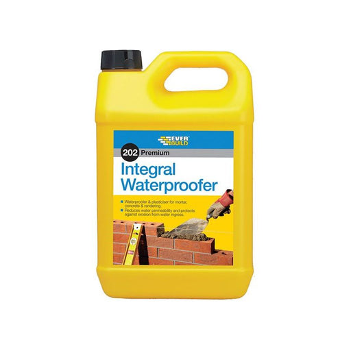 Everbuild Sika 202 Integral Liquid Waterproofer 5 litre Everbuild Sika - RockBottom Northamptin