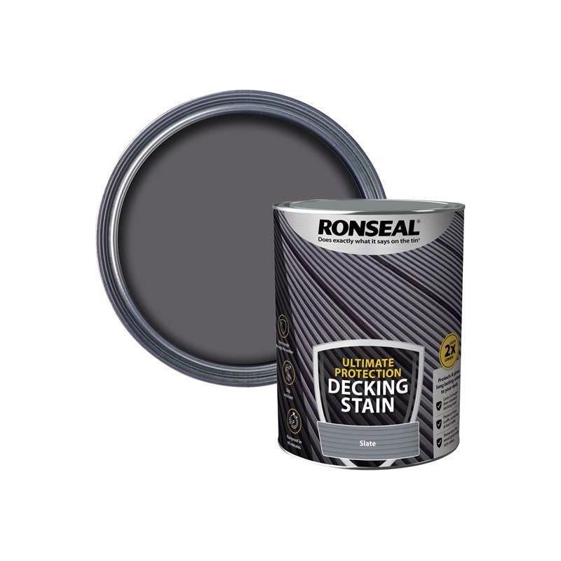 Ronseal Ultimate Protection Decking Stain Slate 5 litre Ronseal - RockBottom Nothampton