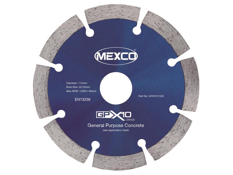MEXCO - GPX10 Concrete Diamond Blade 115 x 22mm