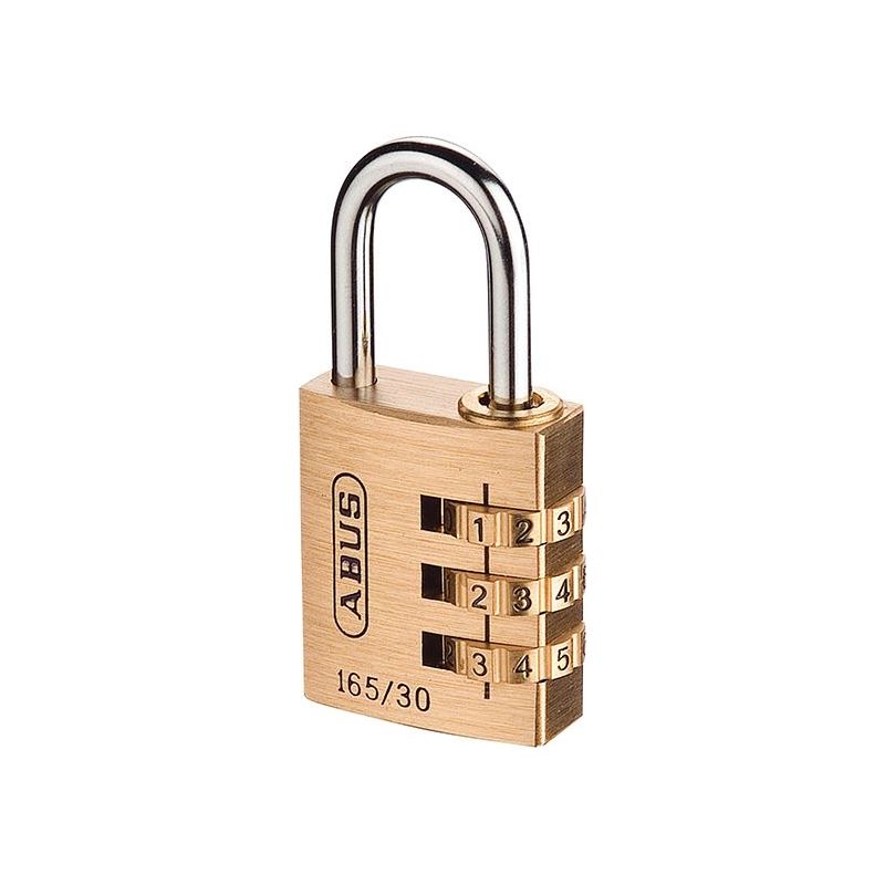 Abus Mechanical 165/30 30mm Solid Brass Body Combination Padlock (3-Digit) Carded ABUS Mechanical - RockBottom Northampton 