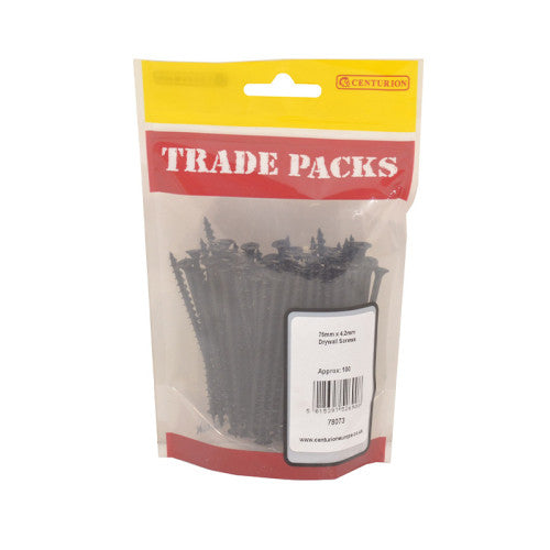 Drywall Screws - Black Phosphate - 75mm x 4.2mm - (100 PK)