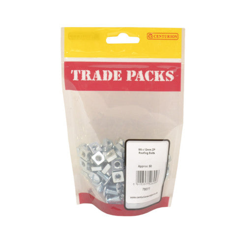 Roofing Bolts - Zinc Plated - M6 x 12mm - (60 PK)
