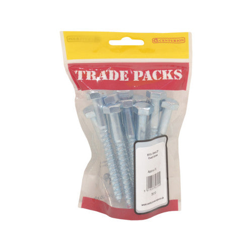Coach Screws - Zinc Plated - M10 x 100mm - (12 PK)